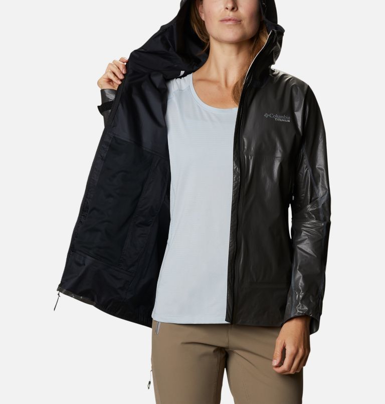 Manteau imperméable OutDry Extreme NanoLite pour femme, Color: Black