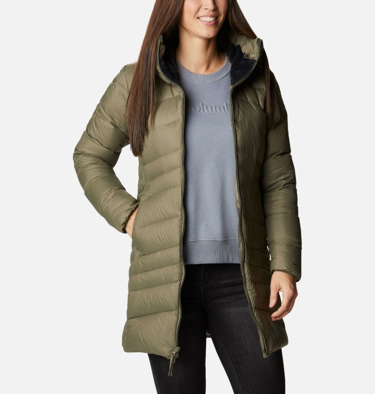 Women's Autumn Park™ Down Hooded Mid Jacket Columbia Sportswear