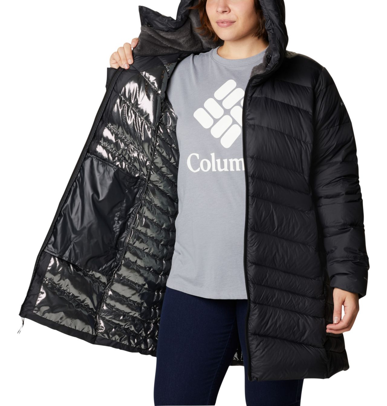Doudoune mi-longue à capuchon Autumn Park™ Femme - Grandes tailles 5