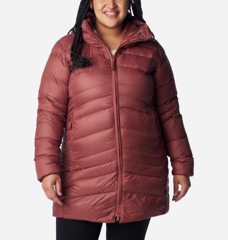 Women's Autumn Park™ Down Hooded Mid Jacket - Plus Size