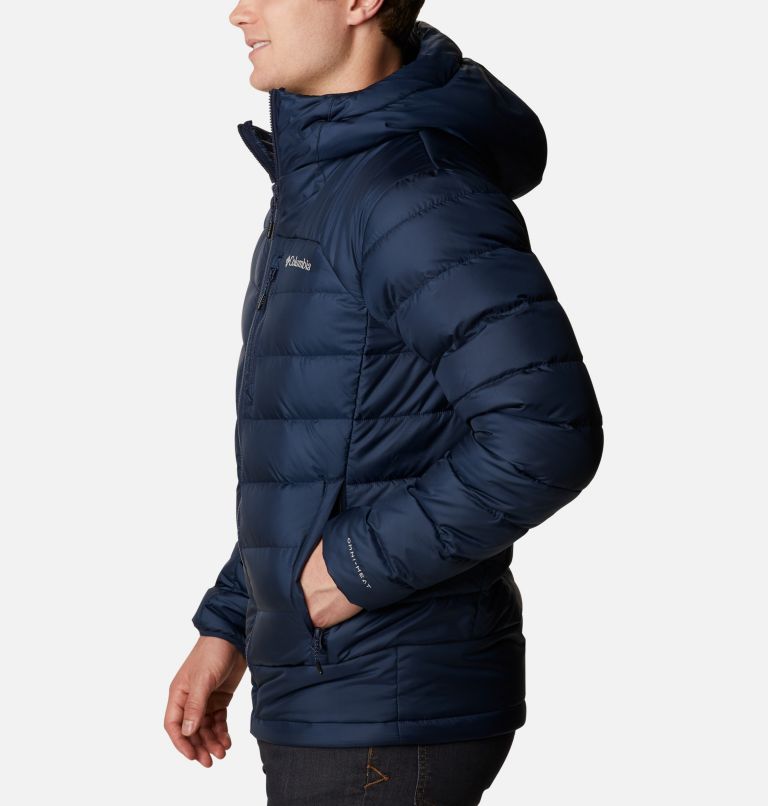 Men's Autumn Park Down Hooded Jacket, Color: Collegiate Navy, image 3