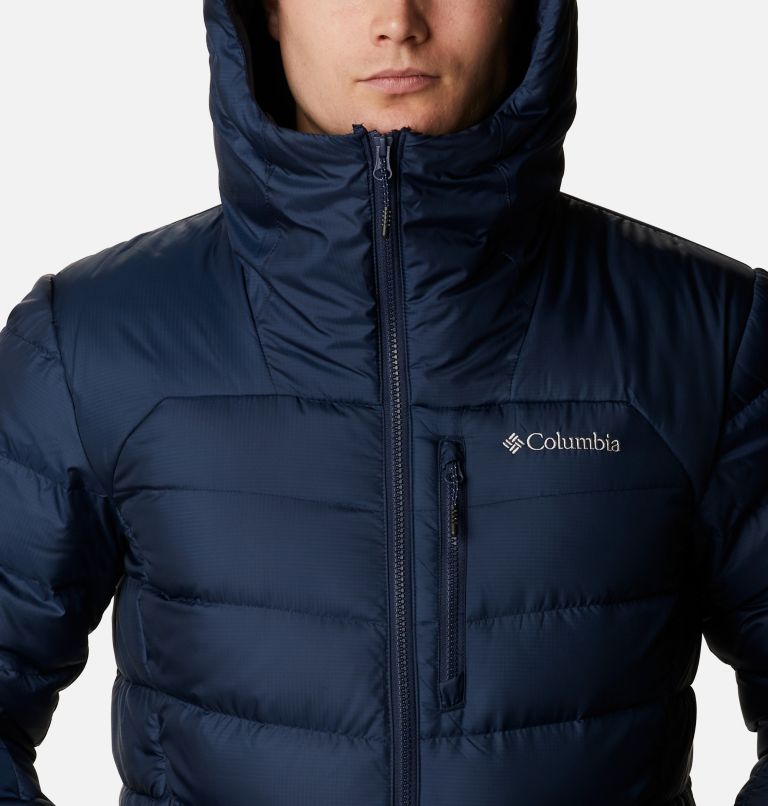 Men's Autumn Park Down Hooded Jacket, Color: Collegiate Navy, image 4
