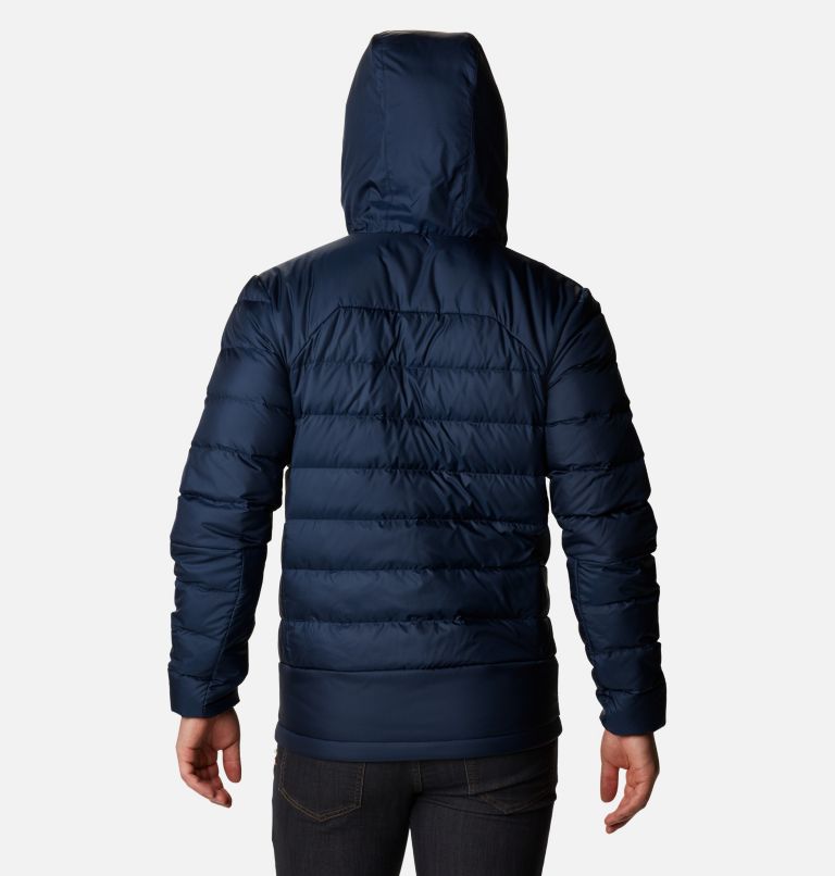 Men's Autumn Park Down Hooded Jacket, Color: Collegiate Navy, image 2
