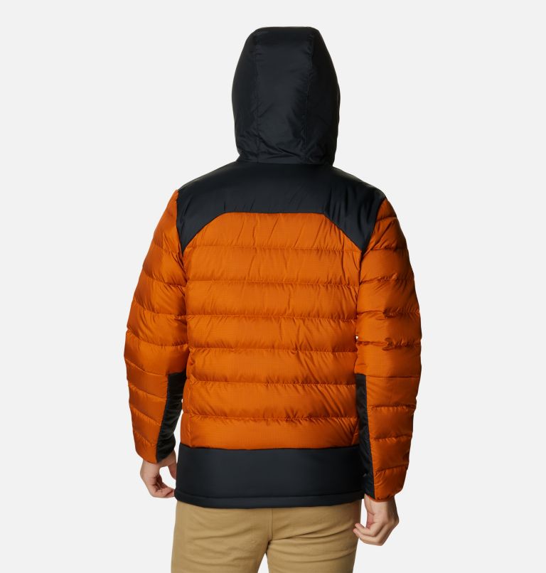 Men's Autumn Park Down Hooded Jacket, Color: Warm Copper, Black, image 2