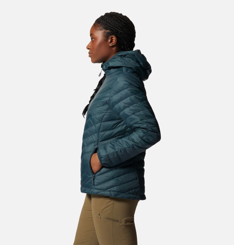 Manteau à capuchon matelassé Glen Alpine Femme, Color: Blue Spruce, image 3