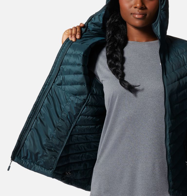 Manteau à capuchon matelassé Glen Alpine Femme, Color: Blue Spruce, image 7