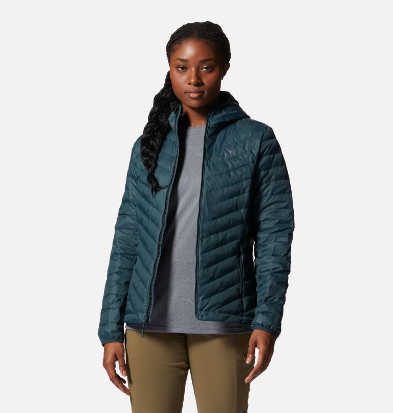 COLUMBIA-POWDER LITE HOODED JKT SPRUCE NORTH WO - Ski down jacket