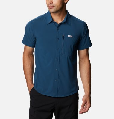 Men's Triple Canyon&trade; II Solid Short Sleeve Shirt Triple Canyon&trade; Solid Short Sleeve II | 271 | M, Petrol Blue, front
