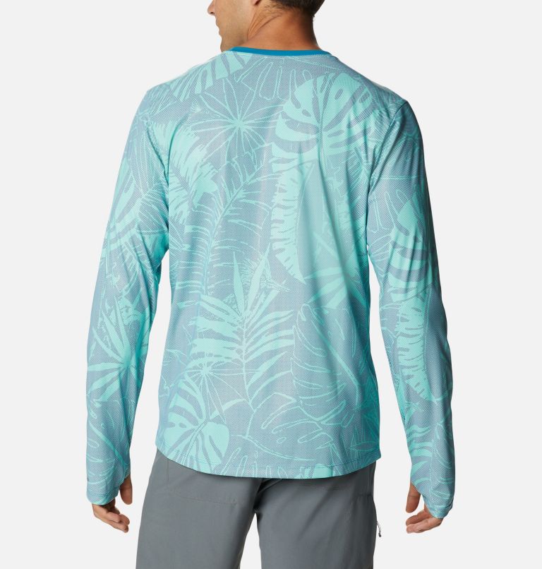 Thumbnail: Men's Sun Deflector Summerdry Long Sleeve Shirt, Color: Deep Marine King Palms, image 2