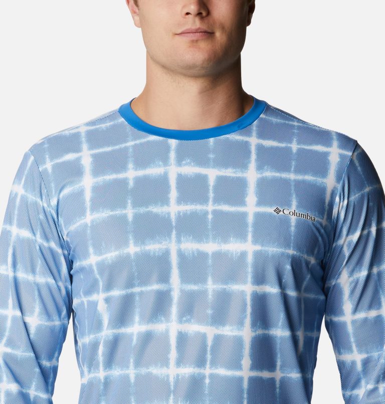 Men's Sun Deflector Summerdry Long Sleeve Shirt, Color: Bright Indigo Tie Dye, image 4