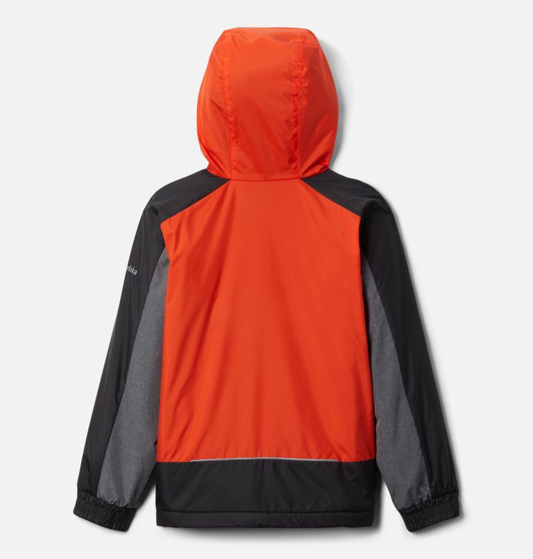 Boys' Point Park Lined Windbreaker, Color: Red Quartz, Shark, image 2