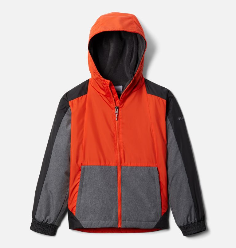 Boys' Point Park Lined Windbreaker, Color: Red Quartz, Shark, image 1
