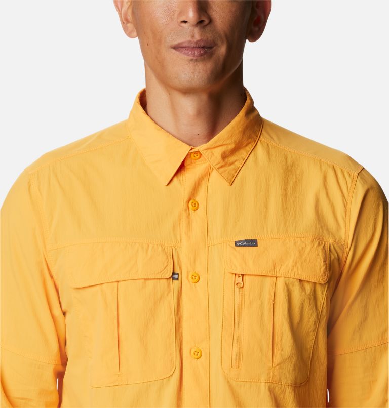 Men's Newton Ridge Long Sleeve Shirt, Color: Mango, image 4