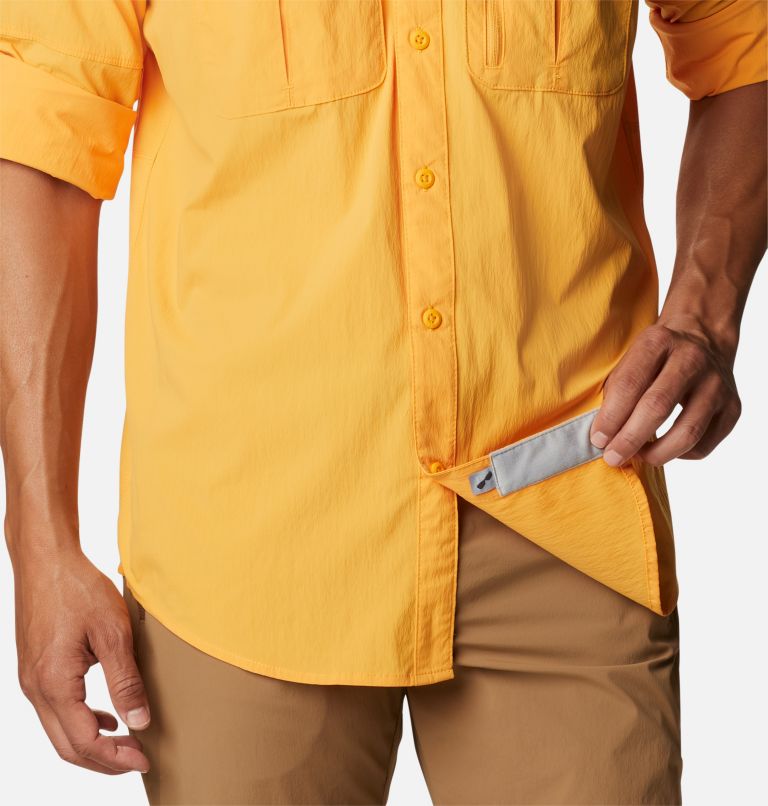 Men's Newton Ridge Long Sleeve Shirt, Color: Mango, image 6