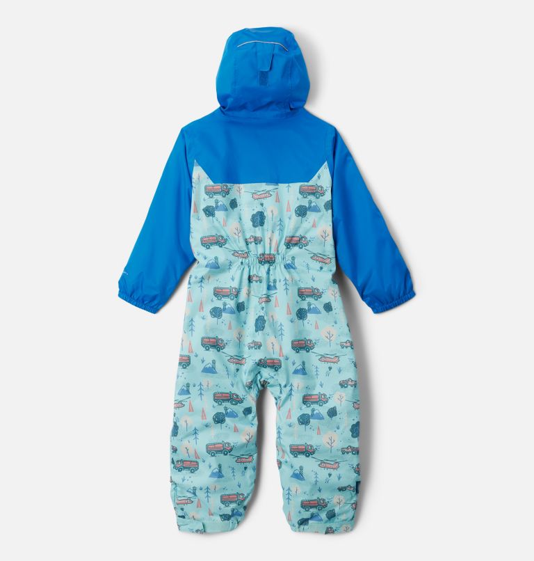 Thumbnail: Toddler Critter Jitters II Rain Suit, Color: Spray Forestlove, Bright Indigo, image 2