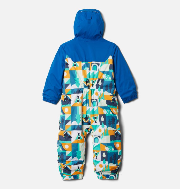Thumbnail: Toddler Critter Jitters II Rain Suit, Color: Deep Marine Summer Escape, Bright Indigo, image 2
