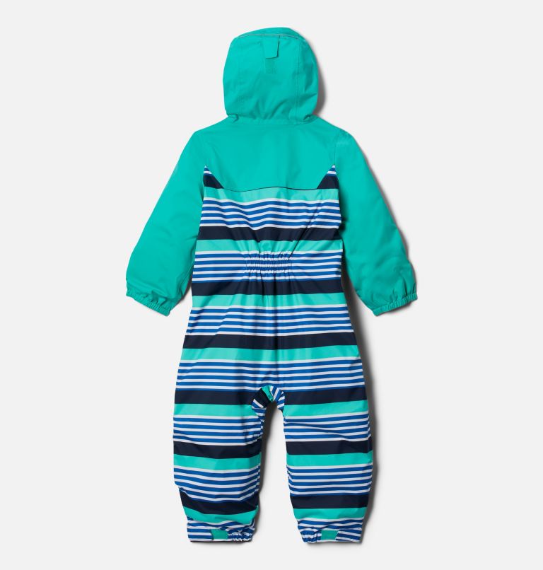 Thumbnail: Toddlers’ Critter Jitters II Waterproof Suit, Color: Bright Indigo Milo Stripe, Elctrc Turq, image 2