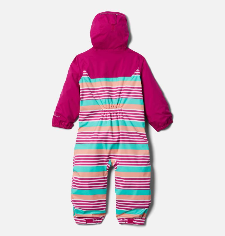 Toddlers’ Critter Jitters II Waterproof Suit, Color: Wild Fuchsia Milo Stripe, Wild Fuchsia, image 2