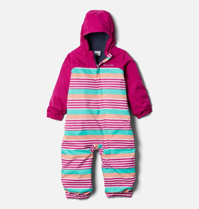 Toddlers’ Critter Jitters II Waterproof Suit, Color: Wild Fuchsia Milo Stripe, Wild Fuchsia, image 1