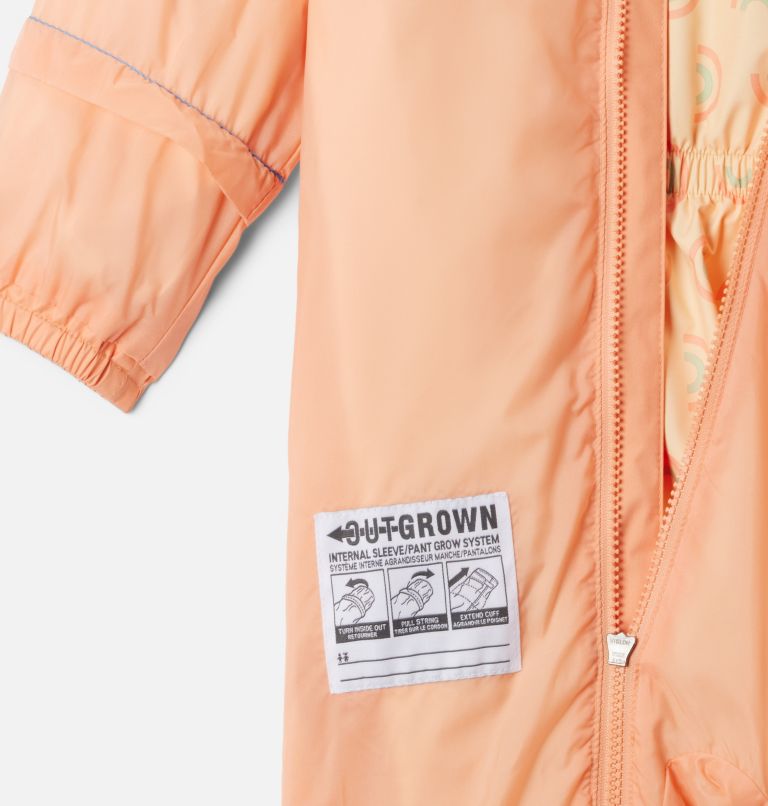 Toddler Critter Jitters II Rain Suit, Color: Sunkissed Rainbowy, Apricot Fizz, image 3