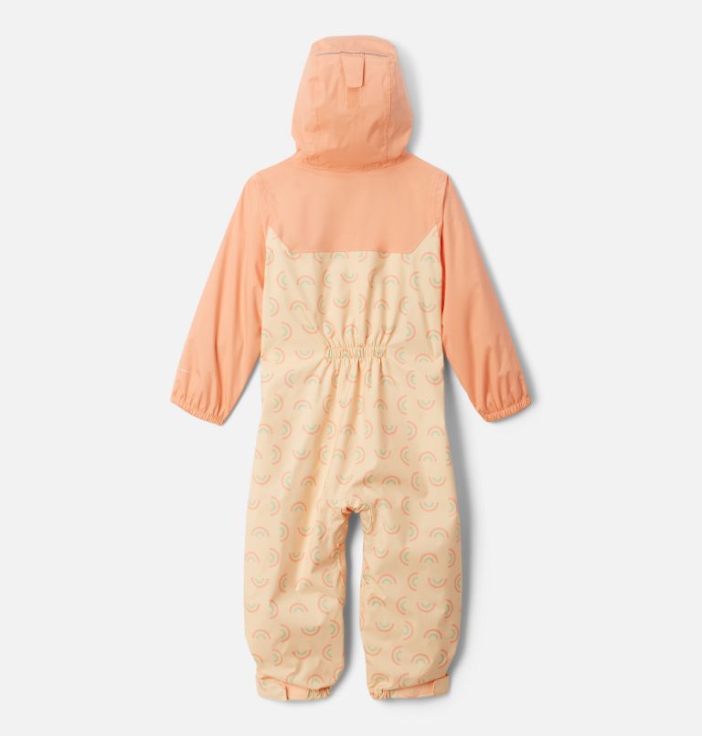 Toddler Critter Jitters II Rain Suit, Color: Sunkissed Rainbowy, Apricot Fizz, image 2