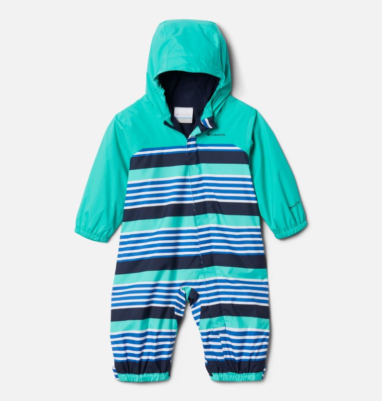 Combinaison de pluie Critter Jitters II pour bébé, Color: Bright Indigo Milo Stripe, Elctrc Turq, image 1