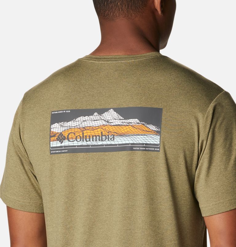 T-shirt imprimé Tech Trail Homme, Color: Savory Heather, Off Grid Graphic