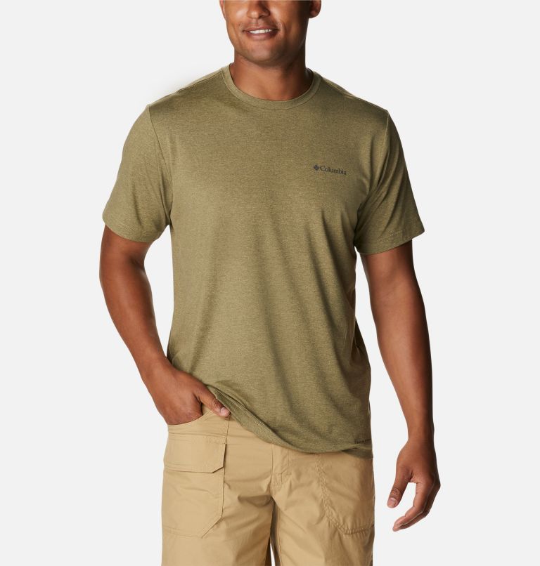 T-shirt imprimé Tech Trail Homme, Color: Savory Heather, Off Grid Graphic