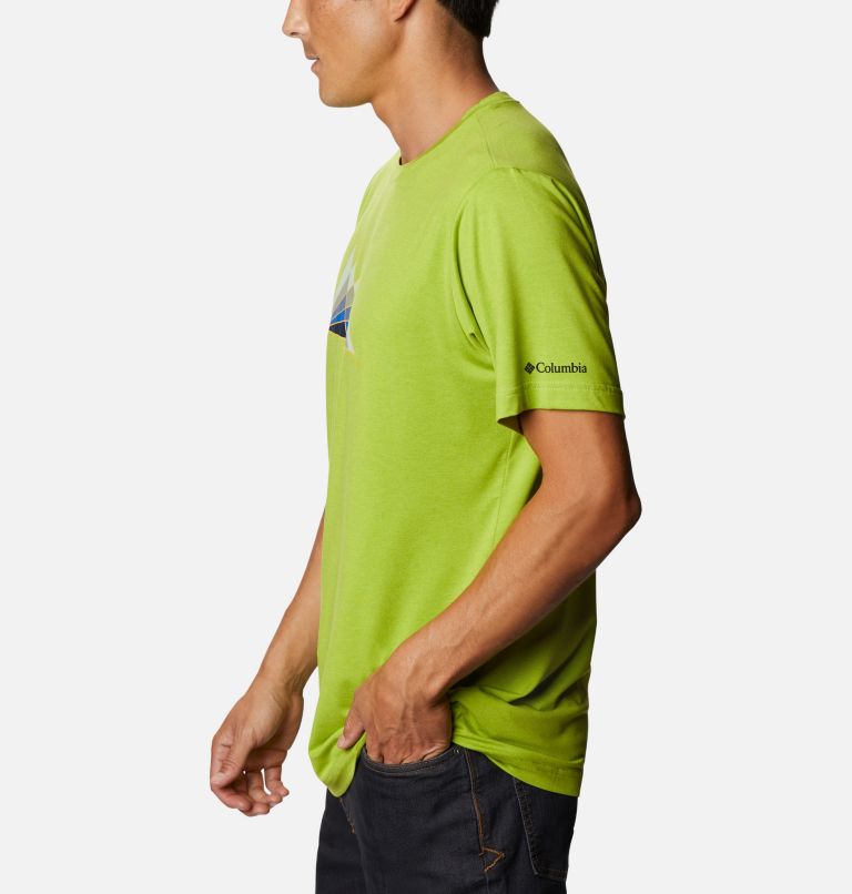T-shirt imprimé Tech Trail Homme, Color: Matcha Tonal Peaks, image 3