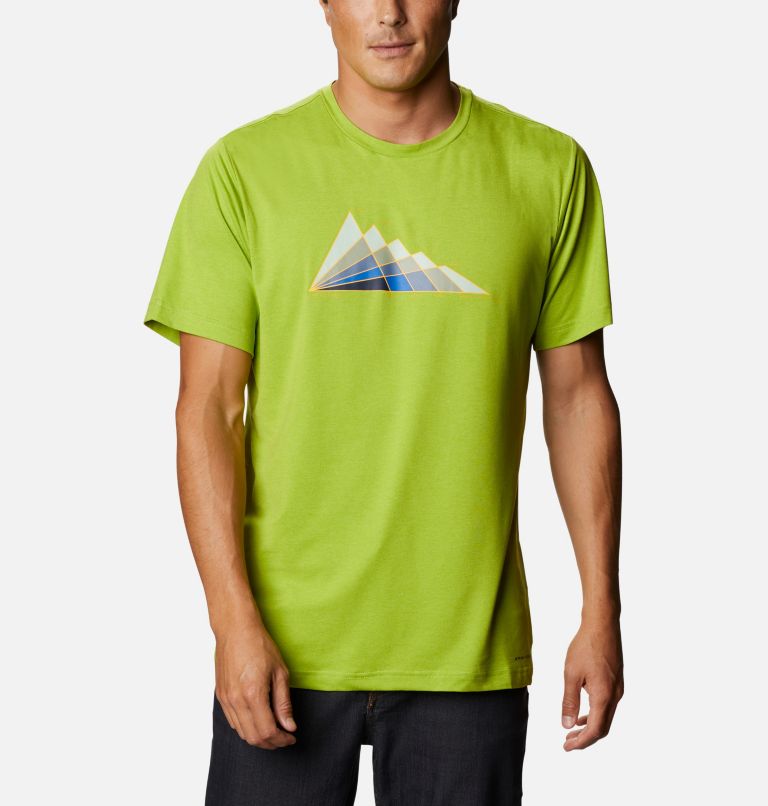 T-shirt imprimé Tech Trail Homme, Color: Matcha Tonal Peaks, image 1