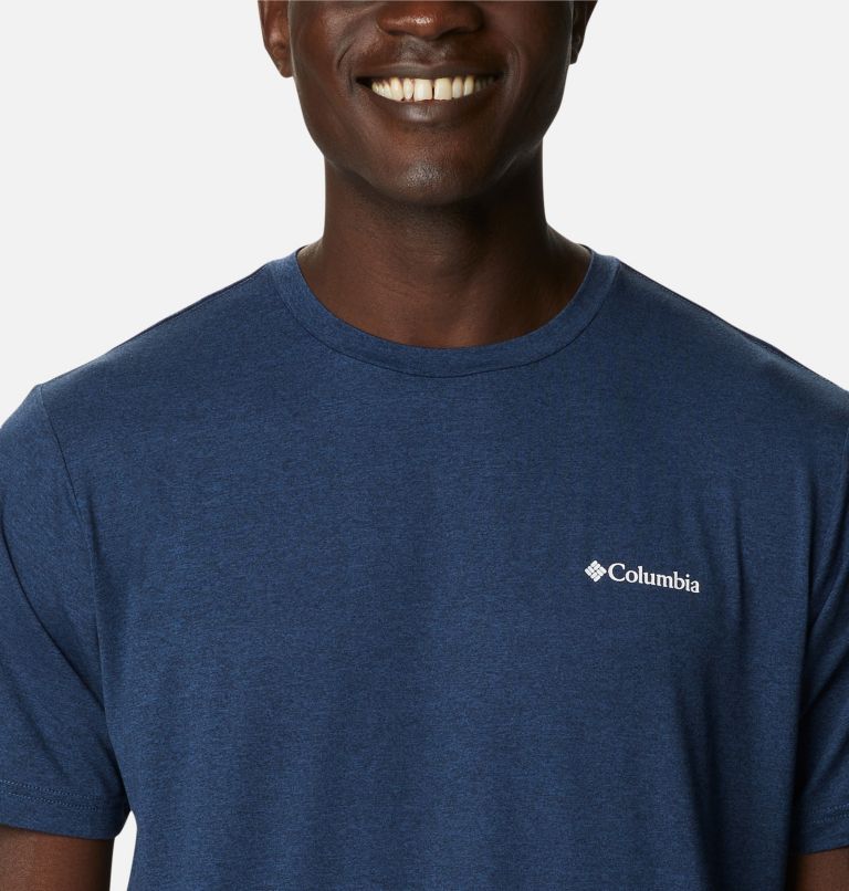 Men's Tech Trail Graphic T-Shirt, Color: Collegiate Navy Hthr, Off Grid Graphic, image 4