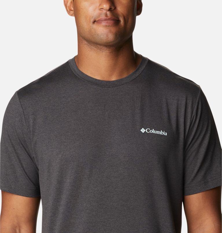 Men's Tech Trail Graphic T-Shirt, Color: Black Heather, Summits 7 Graphic, image 4