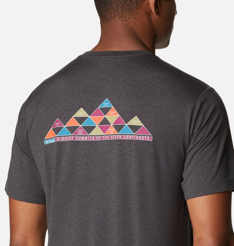 Men's Tech Trail Graphic T-Shirt, Color: Black Heather, Summits 7 Graphic, image 5