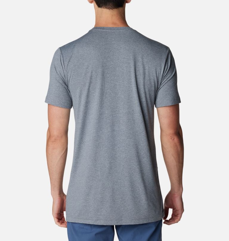 Thumbnail: Camiseta estampada Tech Trail para hombre, Color: City Grey Heather, image 2