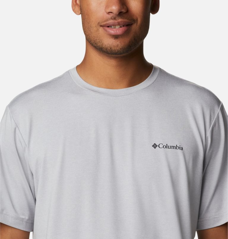 Thumbnail: T-shirt Graphique Tech Trail Homme, Color: Columbia Grey Heather, CSC Stacked Logo, image 4