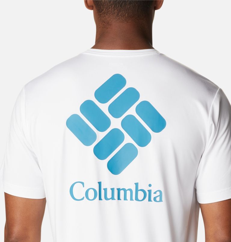Thumbnail: Camiseta estampada Tech Trail para hombre, Color: White Heather, CSC Stacked Logo, image 5