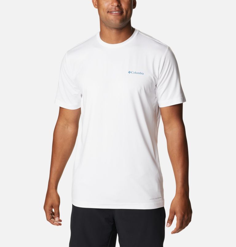 Thumbnail: Camiseta estampada Tech Trail para hombre, Color: White Heather, CSC Stacked Logo, image 1