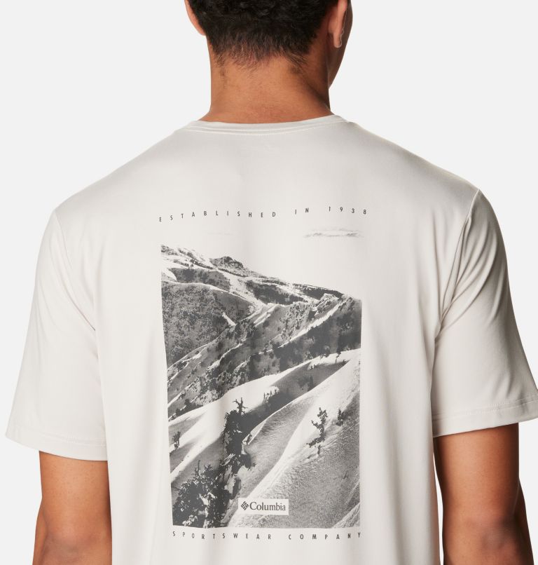Men's Tech Trail Graphic T-Shirt, Color: Dark Stone, Slopes Graphic, image 5
