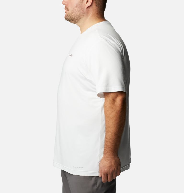 Thumbnail: Men's Tech Trail Graphic T-Shirt - Extended Size, Color: White, Palmscape Tonal Graphic, image 3