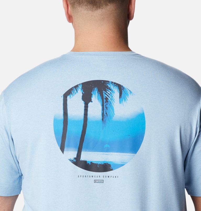 T-shirt Graphique Tech Trail Homme - Grandes Tailles, Color: Jet Stream Hthr, Palmscape Tonal Graphic, image 5