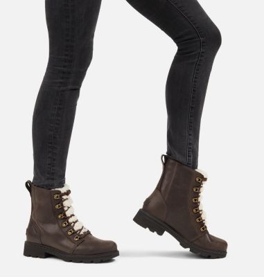 sorel black lace up boots
