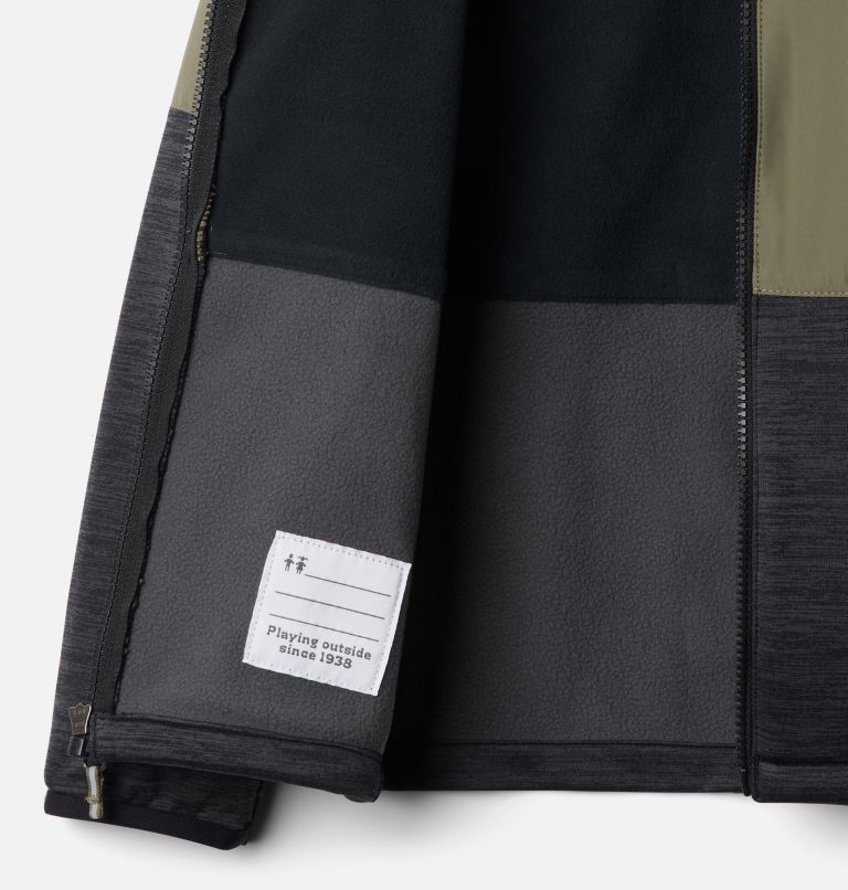 Thumbnail: Out-Shield Dry Fleece Full Zip | 397 | XXS, Color: Stone Green, Black Heather, image 3