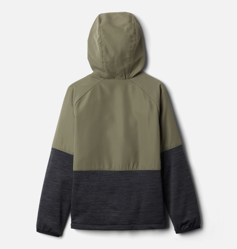 Boy's Out-Shield Dry Fleece, Color: Stone Green, Black Heather, image 2