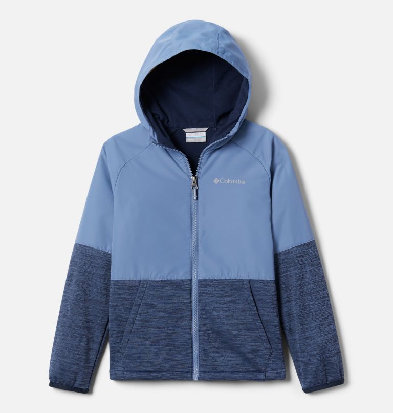 Boys' Out-Shield Dry Fleece Full Zip Jacket, Color: Bluestone, Collegiate Navy Heather, image 1