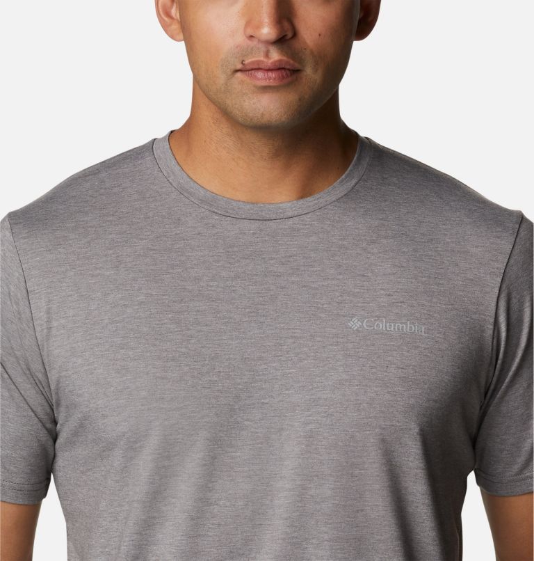 Thumbnail: Men's Sun Trek Short Sleeve T-Shirt, Color: City Grey Heather, image 4
