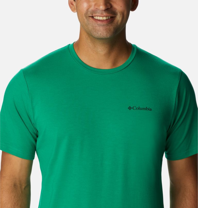 Thumbnail: T-shirt à manches courtes Sun Trek pour homme, Color: Bamboo Forest, image 4