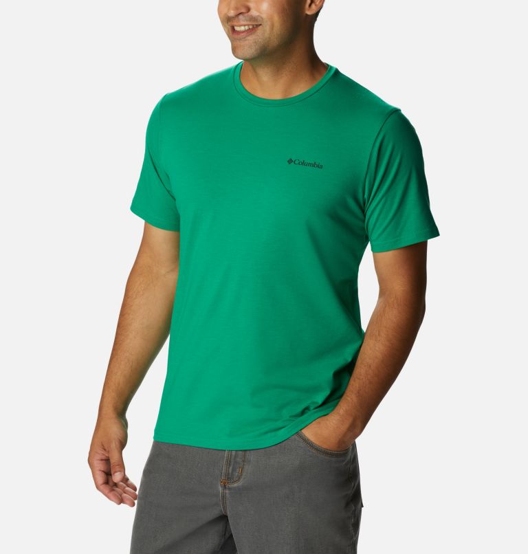 Thumbnail: Men's Sun Trek Short Sleeve T-Shirt, Color: Bamboo Forest, image 5