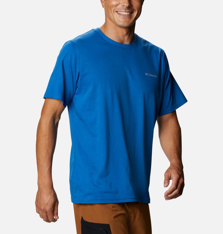 Men's Sun Trek Short Sleeve T-Shirt, Color: Bright Indigo, image 5