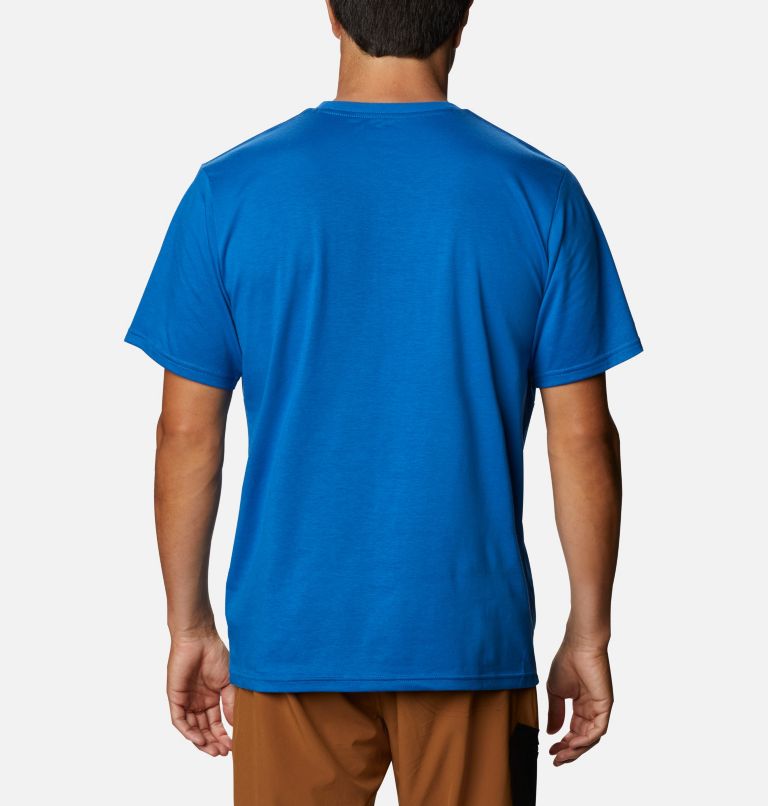 Men's Sun Trek Short Sleeve T-Shirt, Color: Bright Indigo, image 2