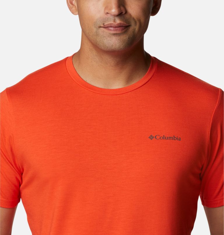 T-shirt à manches courtes Sun Trek pour homme, Color: Red Quartz
